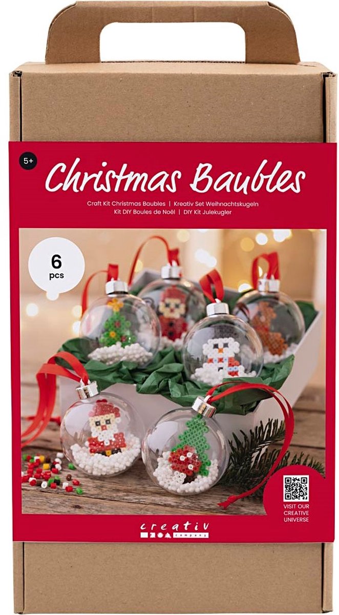 Load image into Gallery viewer, Creativ company hobbyset kerstballen maken met kralen
