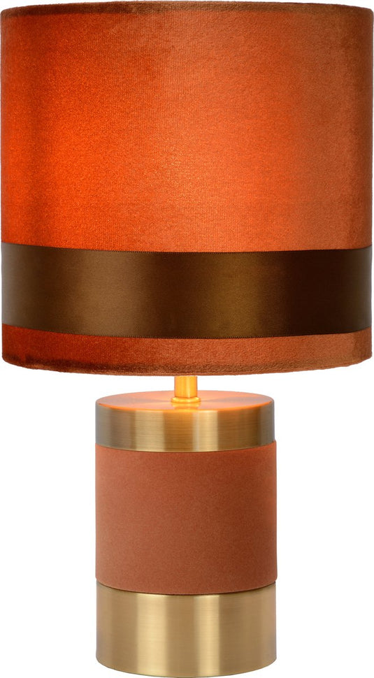 Lucide extravaganza frizzle - tafellamp - ø 18 cm - 1xe14 - bruin