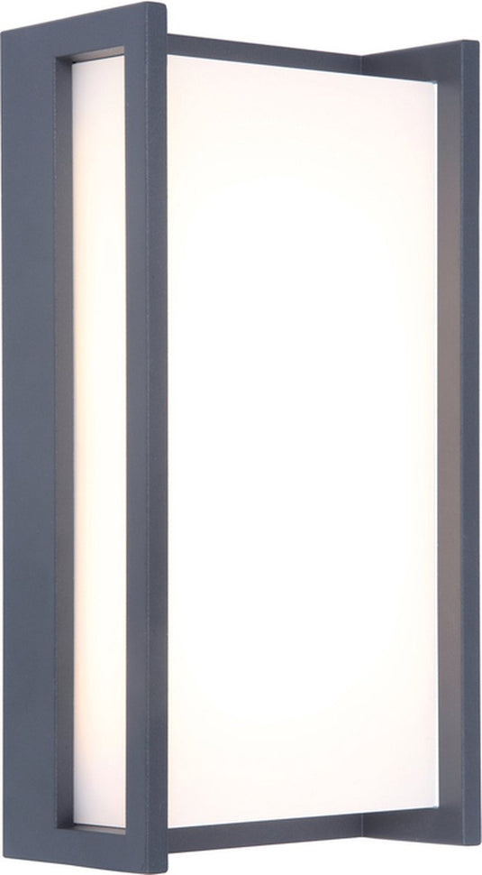 Lutec qubo - led wandlamp voor buiten - premium aluminium - 1100lm krachtig licht - 3000k warm licht - ip54 extra weerbestendig - donkergrijs - 110 x 71 x 220 mm