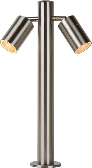 Lucide arne-led - sokkellamp - ø 6,3 cm - led - gu10 - 2x5w 2700k - ip44 - mat chroom