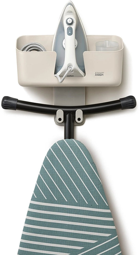 Joseph joseph - ironhub strijkijzer en strijkplank organizer met wandbevestiging - polypropyleen - crème -