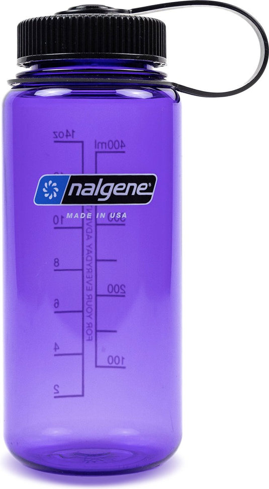 Nalgene - wide mouth bottle - drinkfles - waterfles - lekvrij - 500ml - bpa free - sustain - purple black cap