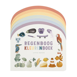Boek little dutch regenboog kleurenboek karton