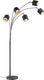 Rl live your light reality tommy vloerlamp - zwart - goudkleur - excl.5xe14 - ip20 - h200cm