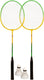 Avento badminton set - gehard staal - groen geel