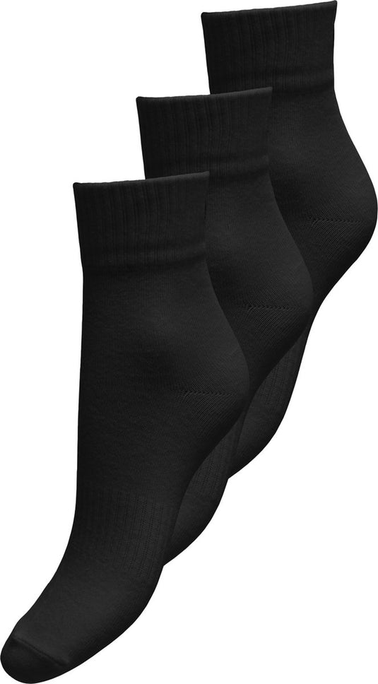 Only dames 3p sokken tine heart tennis zwart