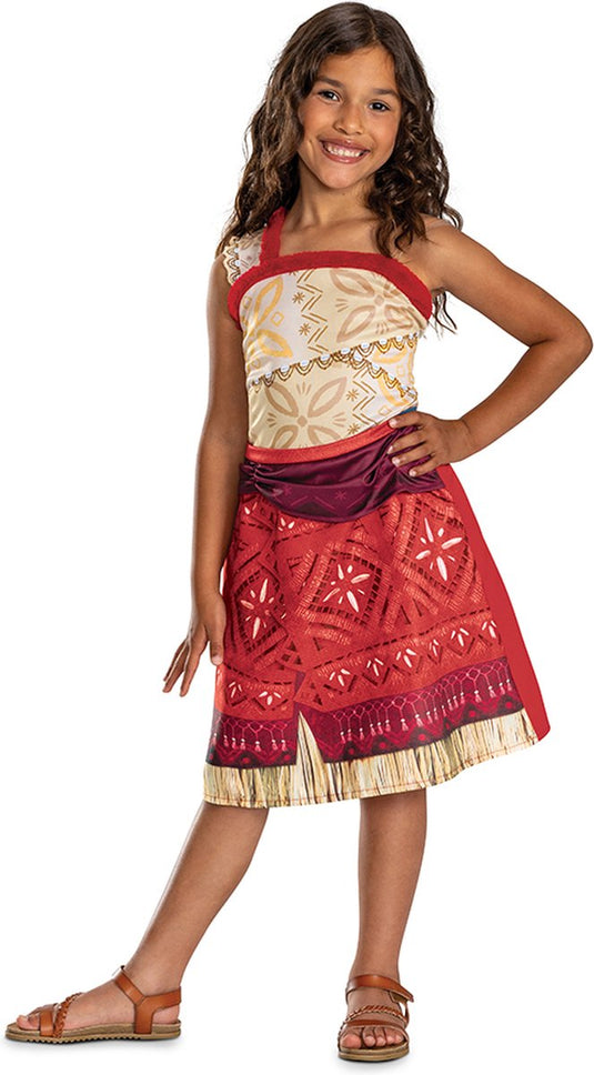 Disguise disney - moana 2, kostuum moana vaiana classic, maat s (5 - 6 jaar), meisjes
