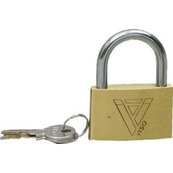 Hangslot viso cad301sb messing 2 sleutels