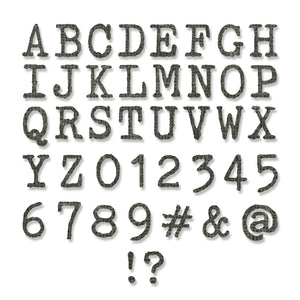 Sizzix • tim holtz thinlits die set alphanumeric tiny type upper