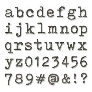 Sizzix • tim holtz thinlits die set alphanumeric tiny type lower