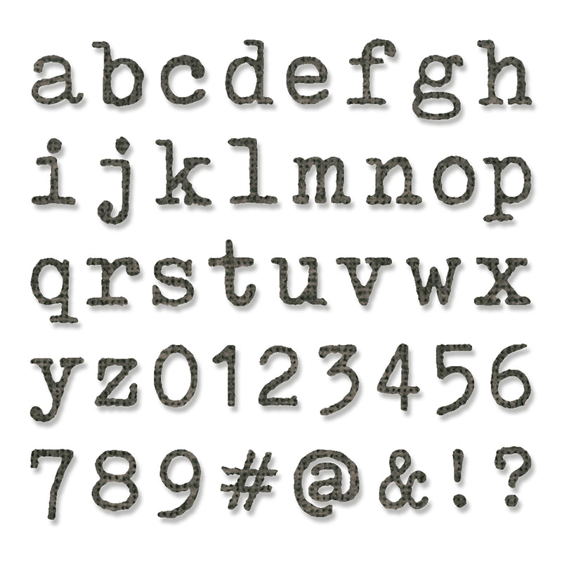 Load image into Gallery viewer, Sizzix • tim holtz thinlits die set alphanumeric tiny type lower
