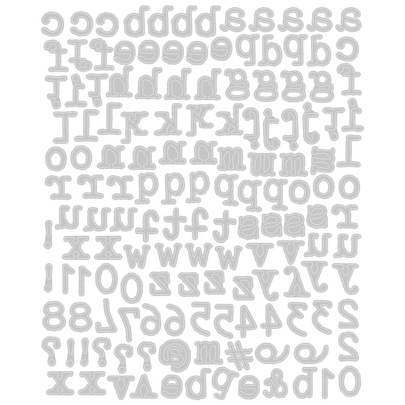 Load image into Gallery viewer, Sizzix • tim holtz thinlits die set alphanumeric tiny type lower
