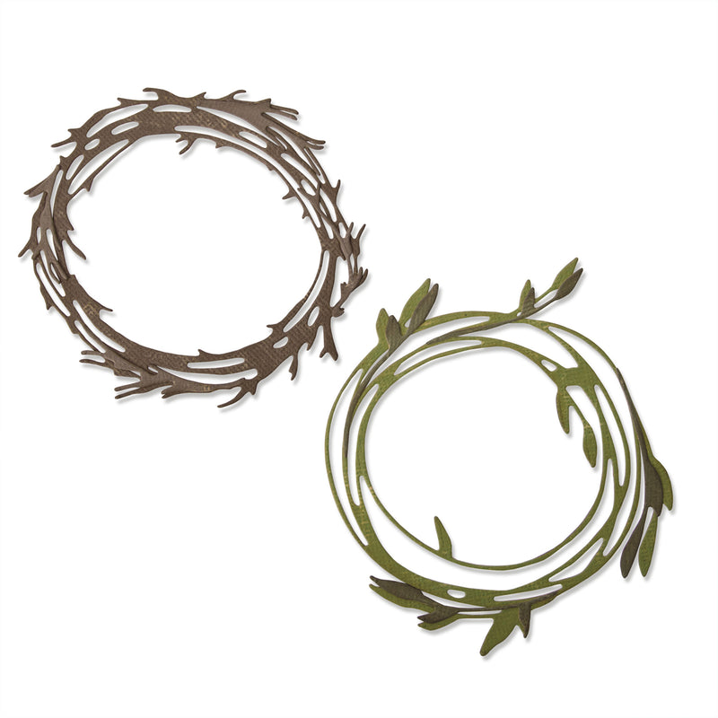 Load image into Gallery viewer, Sizzix • tim holtz thinlits die set funky wreaths 10pcs
