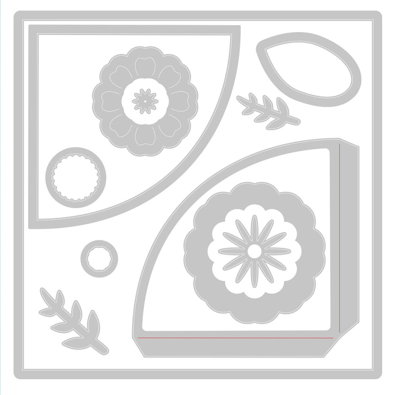 Load image into Gallery viewer, Sizzix • thinlits die folio page pocket flowers
