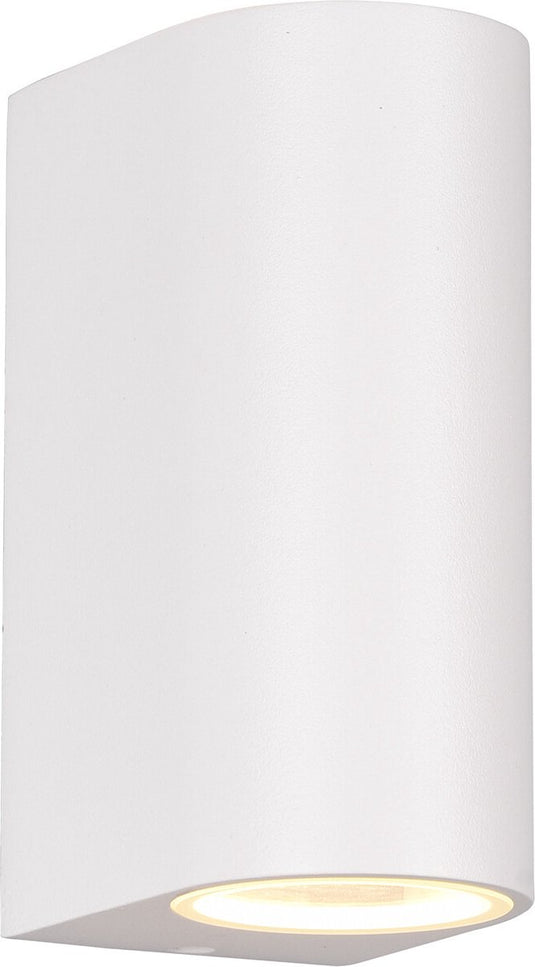 Trio roya - wandlamp - wit mat - excl. 2x gu10 4,9 w - bewegingssensor - buitenverlichting - ip44