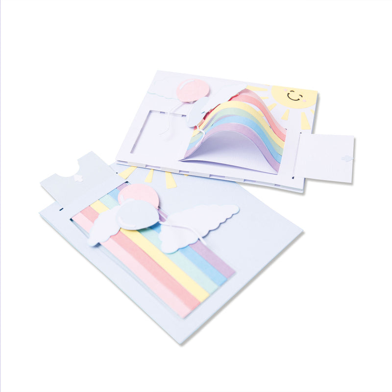 Load image into Gallery viewer, Sizzix • thinlits die set rainbow slider card
