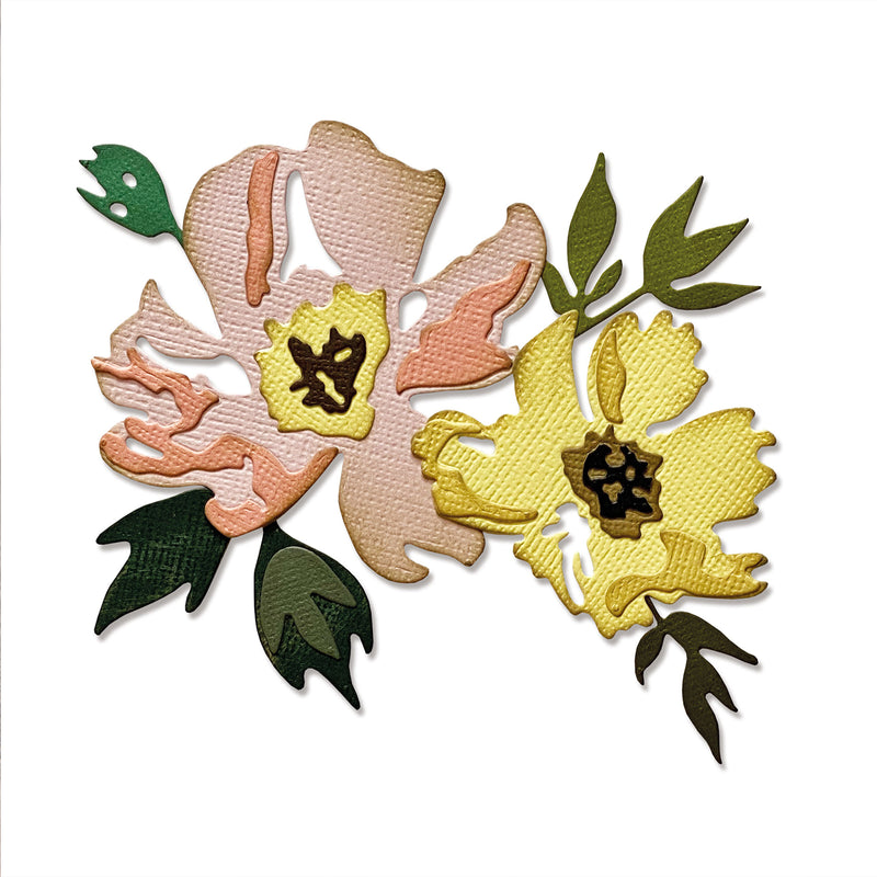 Load image into Gallery viewer, Sizzix • tim holtz thinlits die set brushstroke flowers #1 7pcs
