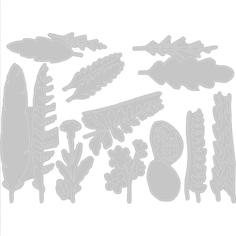 Load image into Gallery viewer, Sizzix • tim holtz thinlits die set funky nature 10pcs

