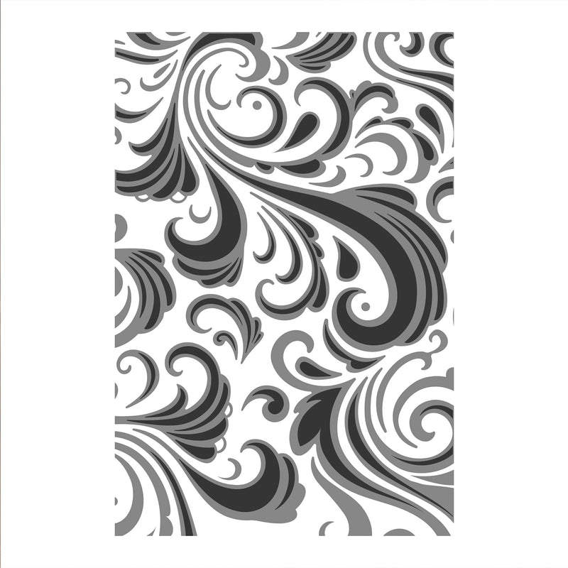 Load image into Gallery viewer, Sizzix • tim holtz multi-level texture fades embossing folder swirls
