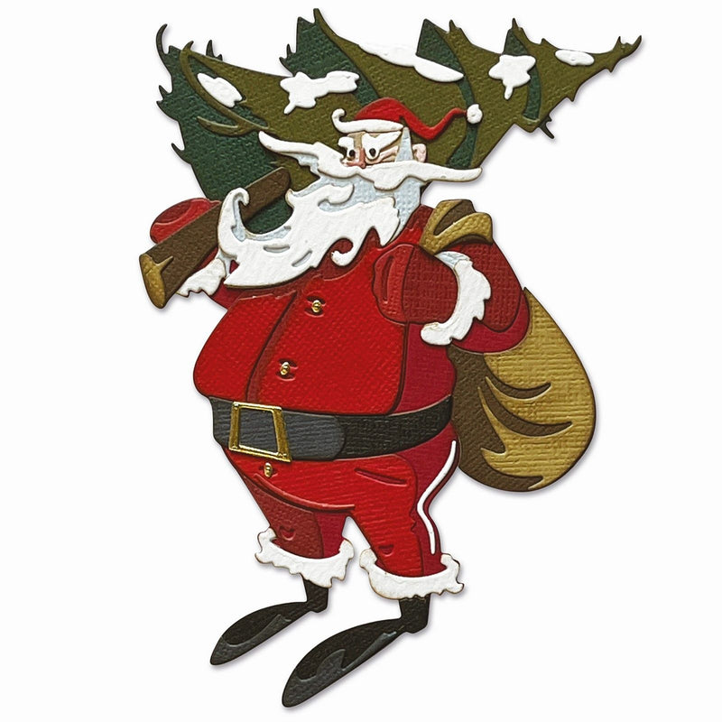 Load image into Gallery viewer, Sizzix • tim holtz thinlits die set woodland santa colorize 18pcs
