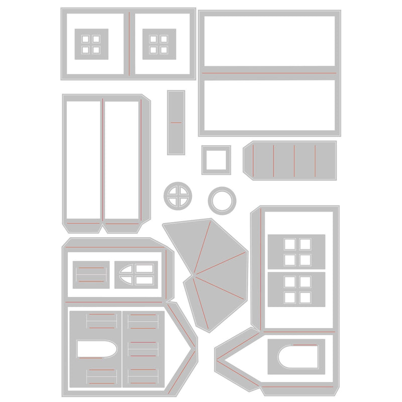 Load image into Gallery viewer, Sizzix • tim holtz thinlits die set paper village #2 21pcs
