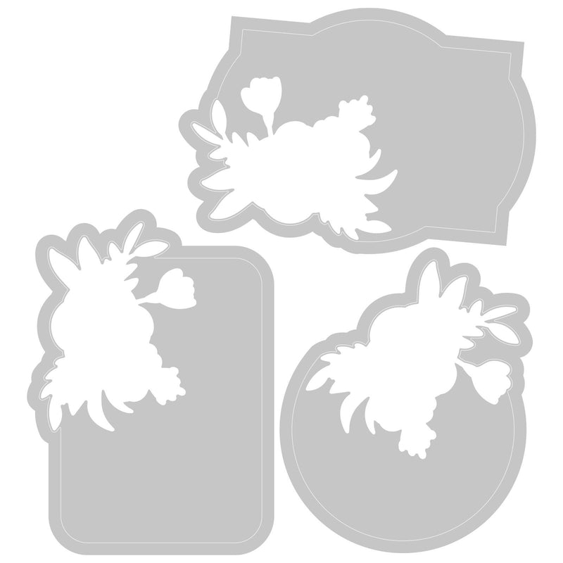 Load image into Gallery viewer, Sizzix • switchlits embossing folder floral label
