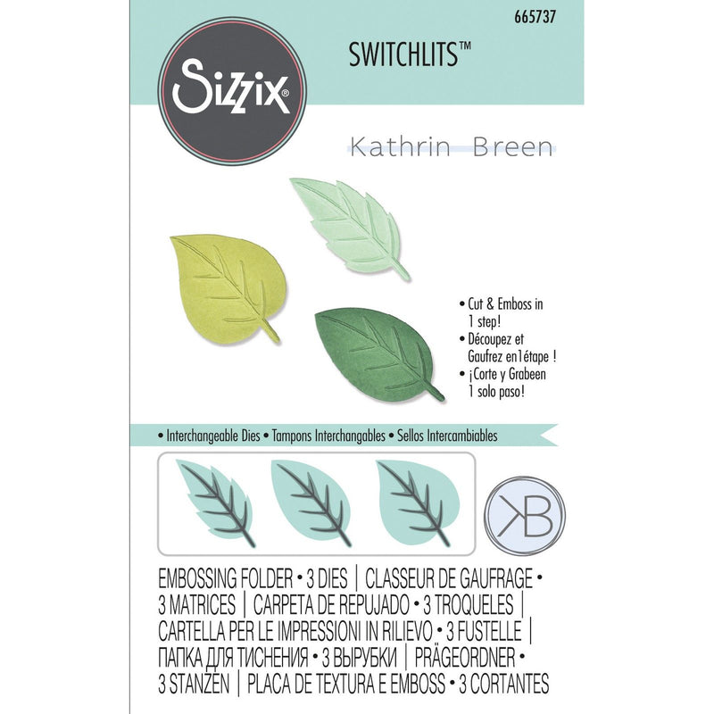 Load image into Gallery viewer, Sizzix • switchlits embossing folder spring leaves
