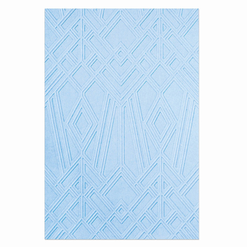 Load image into Gallery viewer, Sizzix • multi-level textured impressions embossing folder geo diamonds
