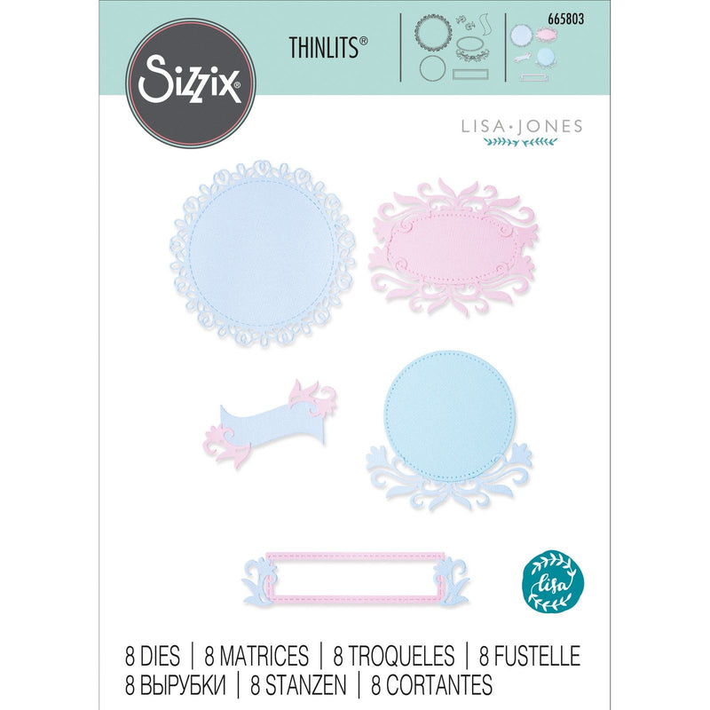 Load image into Gallery viewer, Sizzix • thinlits die set flourish frames
