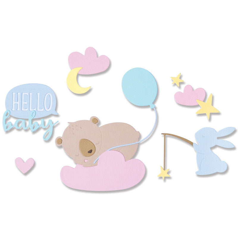 Load image into Gallery viewer, Sizzix • thinlits die set hello baby
