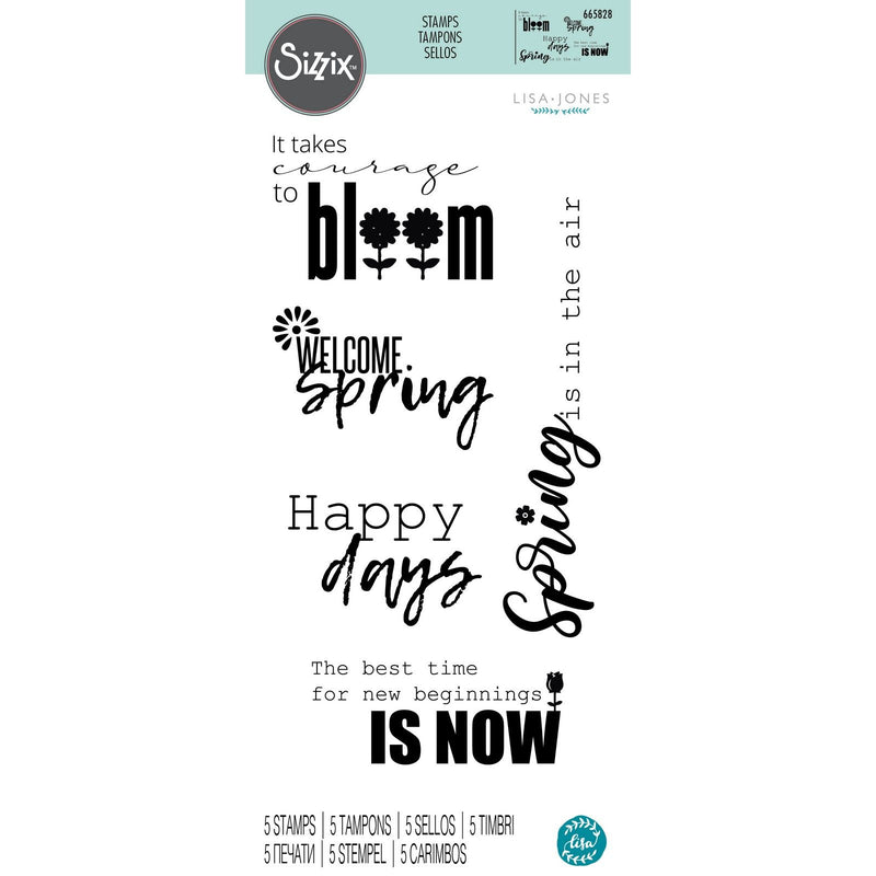 Load image into Gallery viewer, Sizzix • clear stamps set spring sentiments
