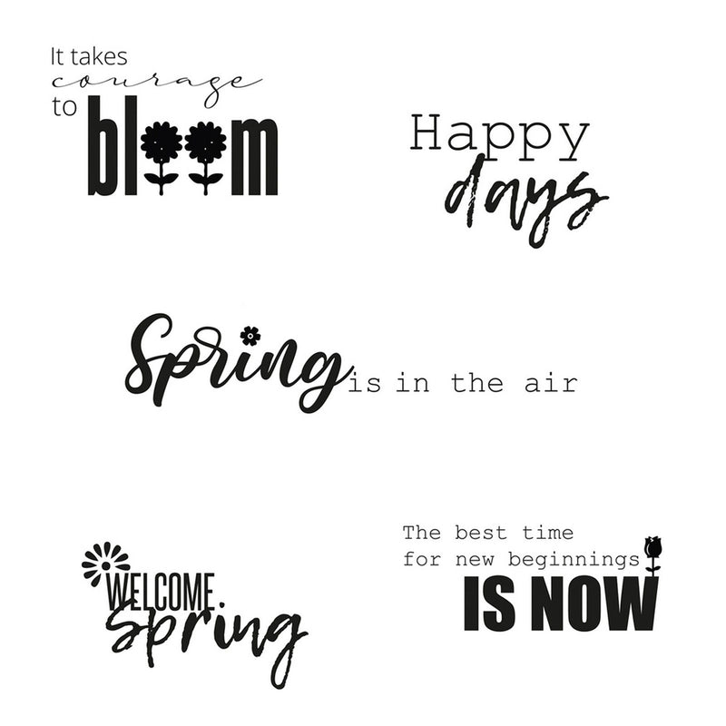 Load image into Gallery viewer, Sizzix • clear stamps set spring sentiments
