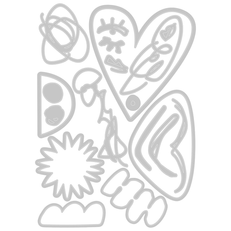 Load image into Gallery viewer, Sizzix • tim holtz thinlits die set abstract faces 19pcs
