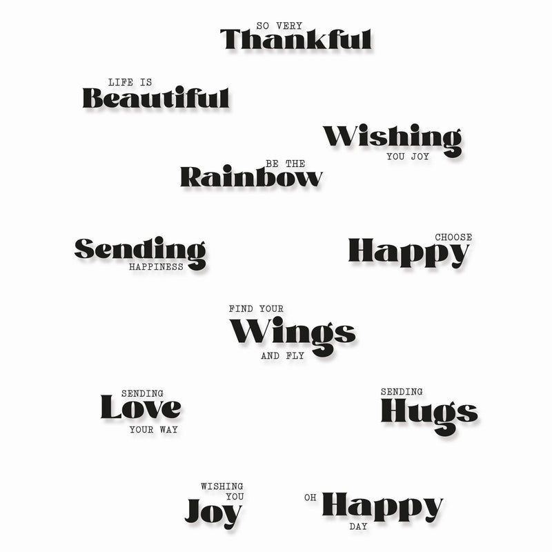 Load image into Gallery viewer, Sizzix • clear stamps set good vibes nr4 12pieces
