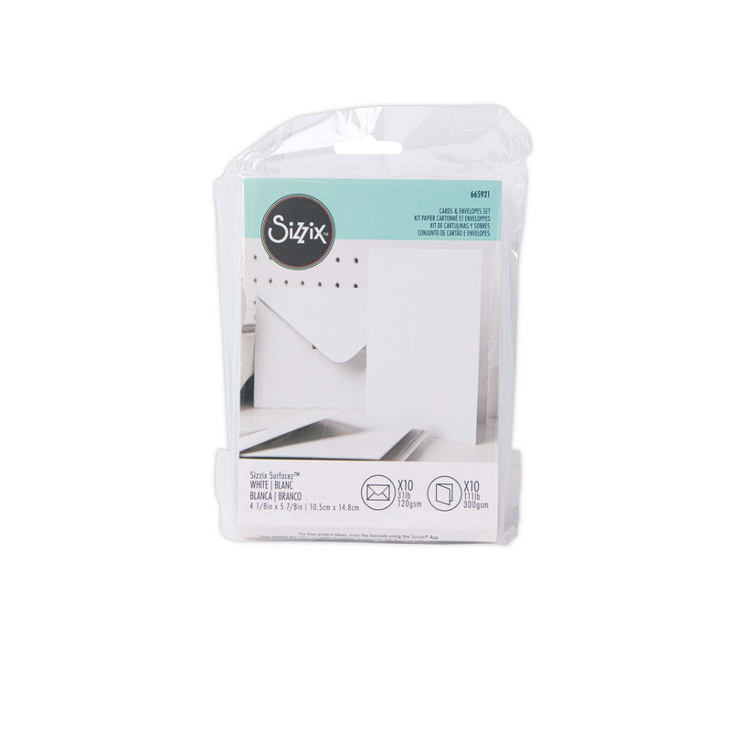 Load image into Gallery viewer, Sizzix • surfacez card envelope pack white
