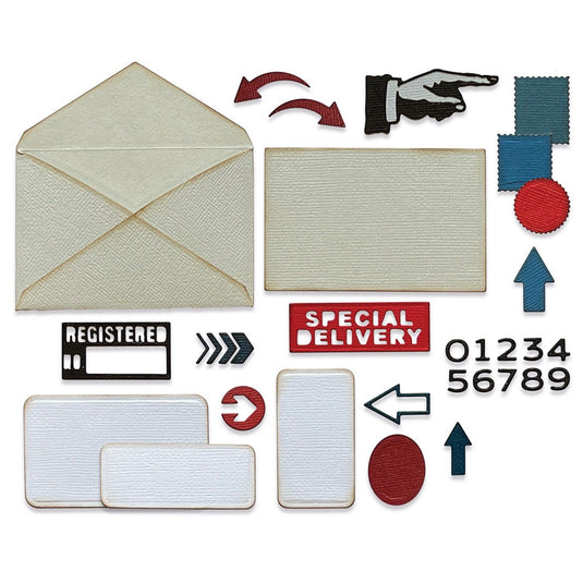 Sizzix • tim holtz thinlits die set postale 48pcs