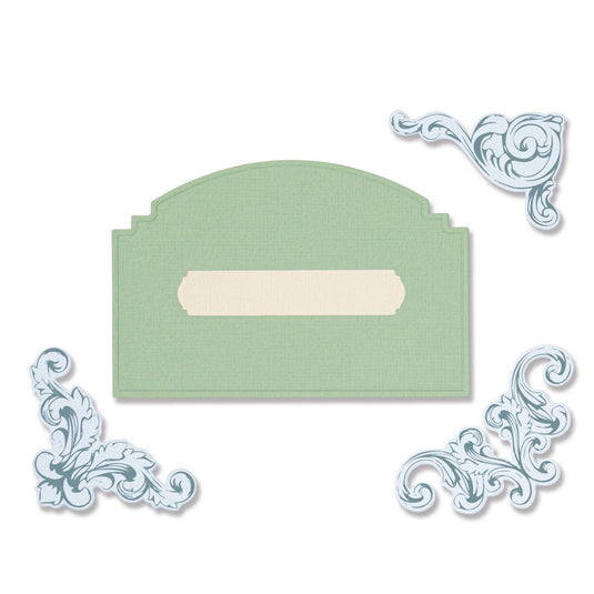 Sizzix • framelits die set with stamps vintage corners