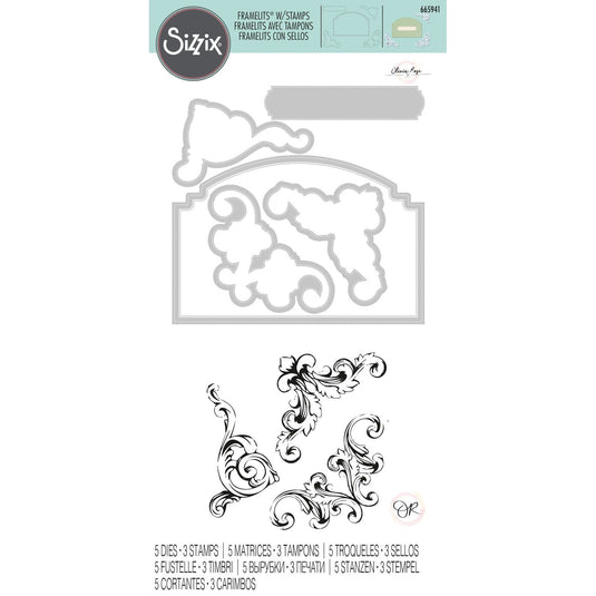 Sizzix • framelits die set with stamps vintage corners