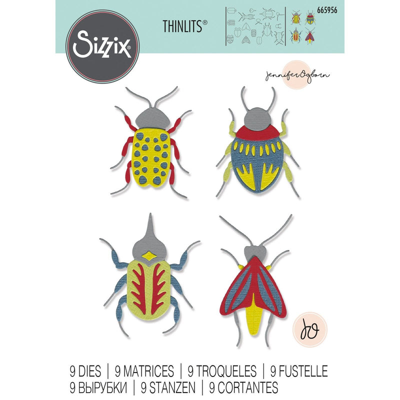 Load image into Gallery viewer, Sizzix • thinlits die set patterned bugs
