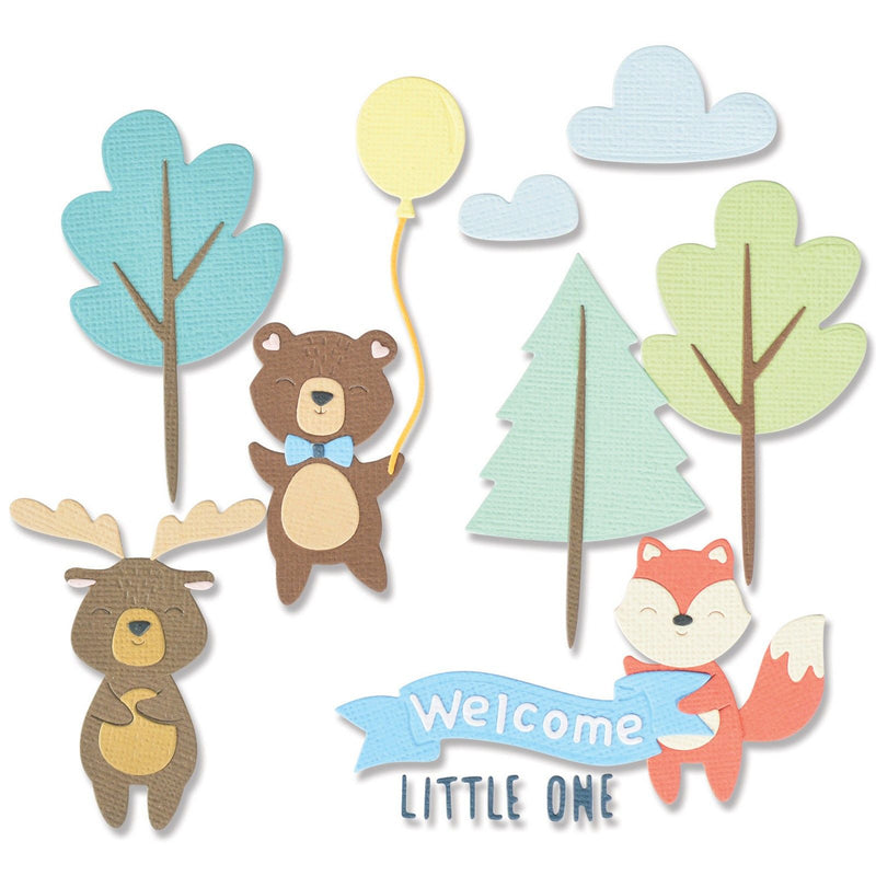Load image into Gallery viewer, Sizzix • thinlits die set woodland baby set
