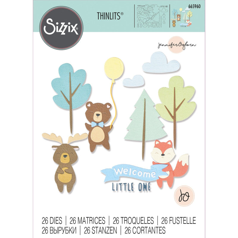 Load image into Gallery viewer, Sizzix • thinlits die set woodland baby set

