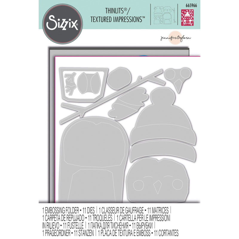 Load image into Gallery viewer, Sizzix • impresslits embossing folder cozy owl
