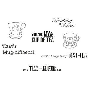 Sizzix • clear stamp set tea-rific
