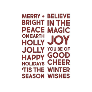 Sizzix • tim holtz thinlits die set bold text christmas 9pcs