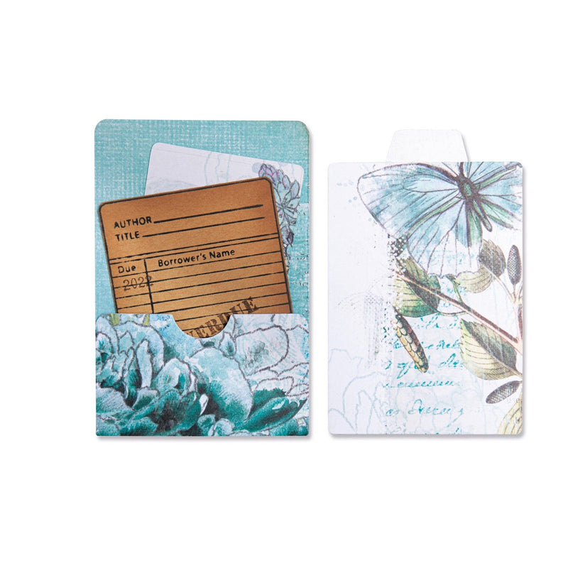 Load image into Gallery viewer, Sizzix • thinlits die set library pocket atc card tabs 5stuks
