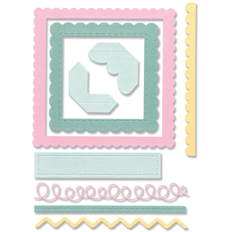 Load image into Gallery viewer, Sizzix • thinlits die set fabulous frames borders by debi potter
