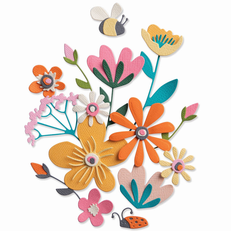 Load image into Gallery viewer, Sizzix • thinlits die set fabulous bold florals 16pcs
