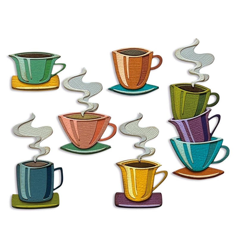 Load image into Gallery viewer, Sizzix • tim holtz thinlits die set papercut café 28pcs
