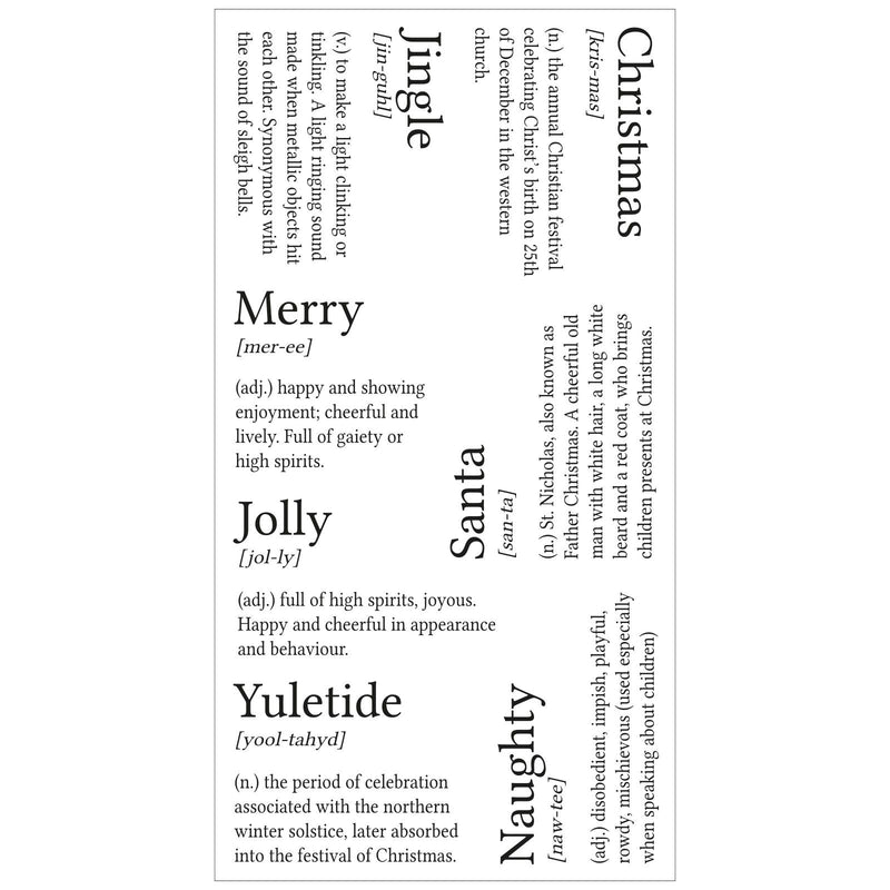 Load image into Gallery viewer, Sizzix • clear stamps festive dictionary definitions
