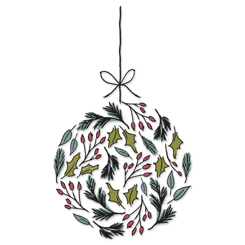 Load image into Gallery viewer, Sizzix • layered clear stamps leafy ornament
